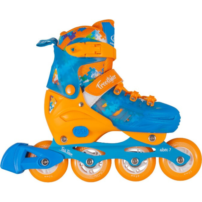 Ролики TECH TEAM FREESTYLER оранжевый, размер 32-35 NN007509